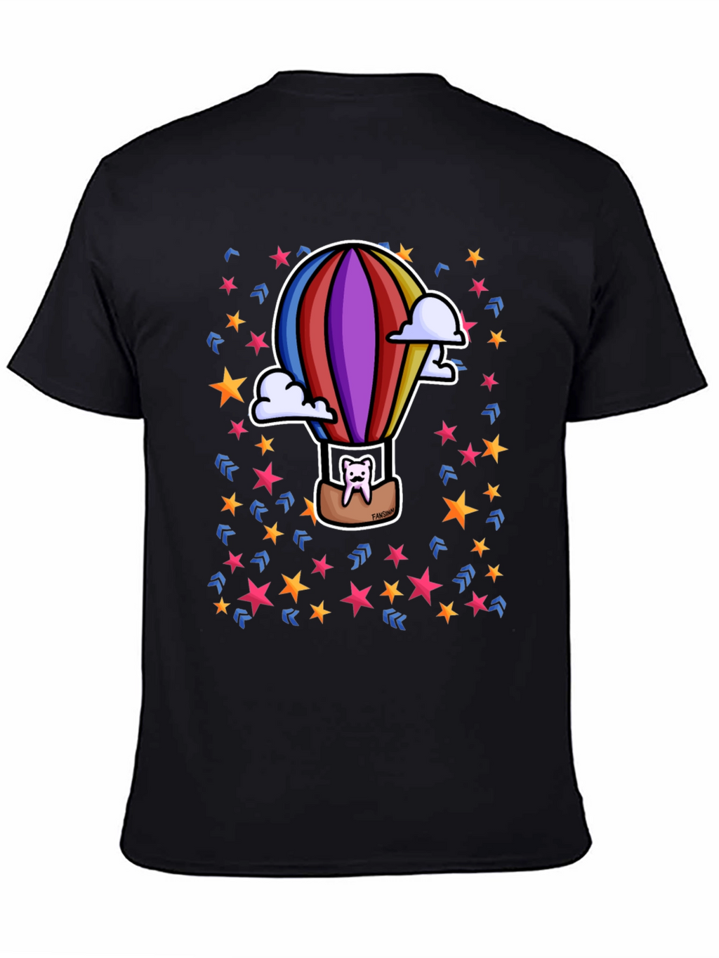 Hot Air Balloon Cartoon Graphic Tee - Unique Design