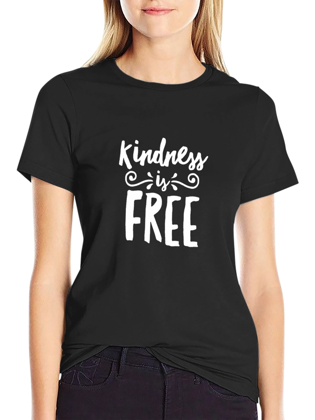 Kindness is Free Black Graphic Tee