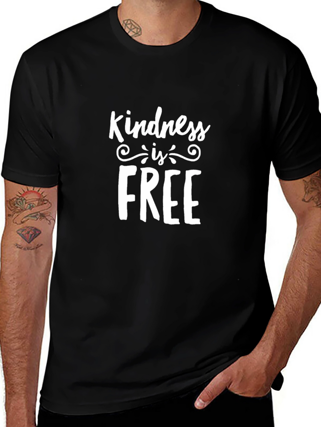 Kindness is Free Black Graphic Tee