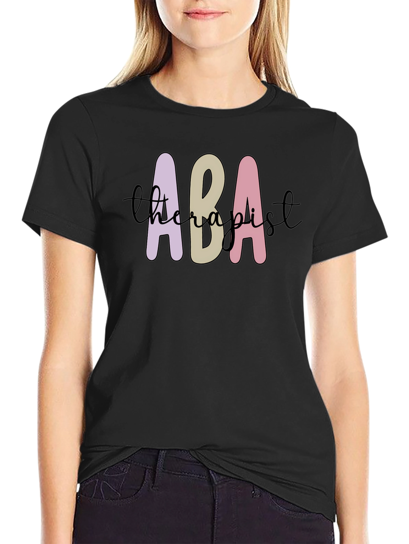 ABA Therapist Graphic Tee - Black