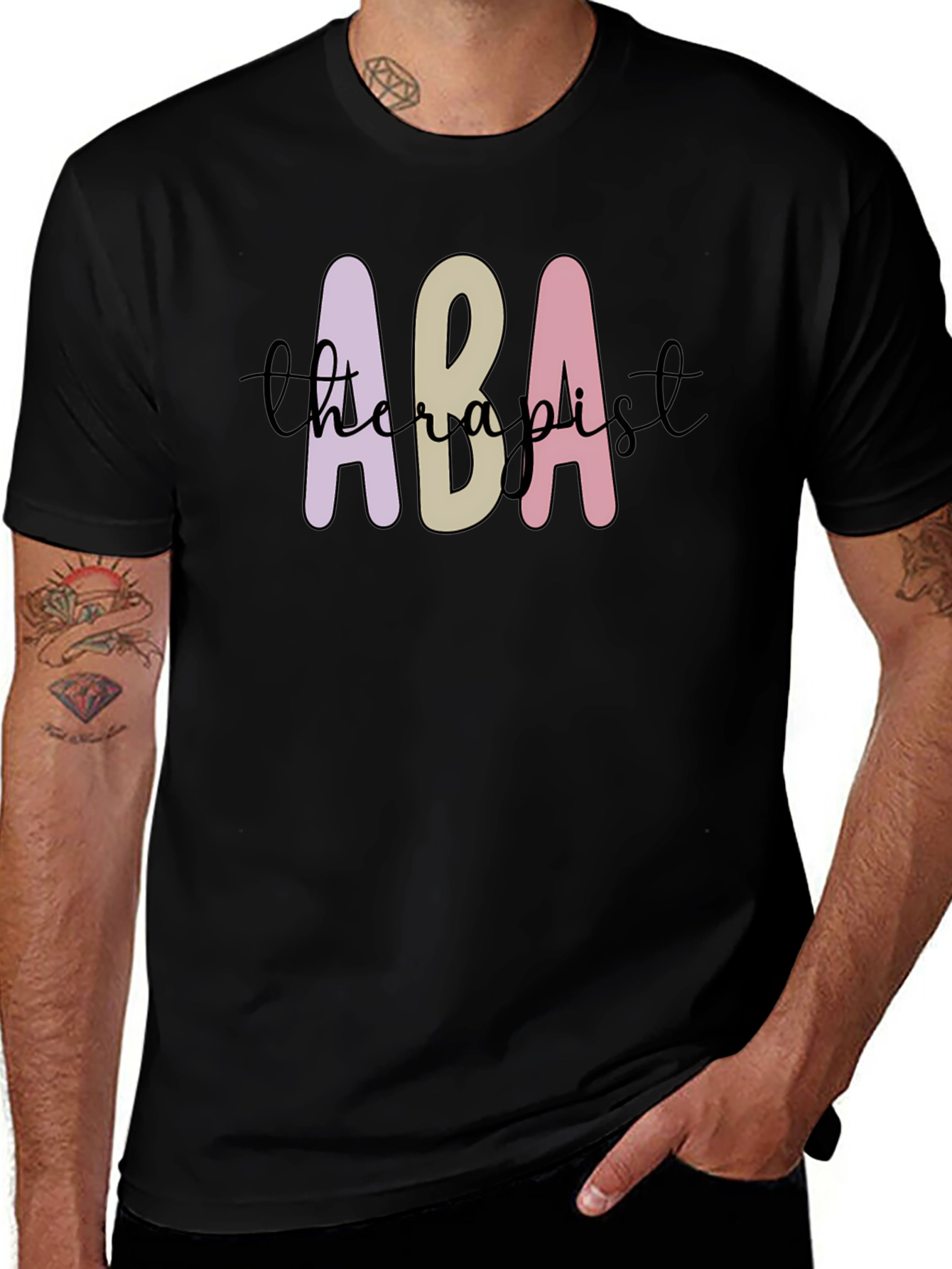 ABA Therapist Graphic Tee - Black