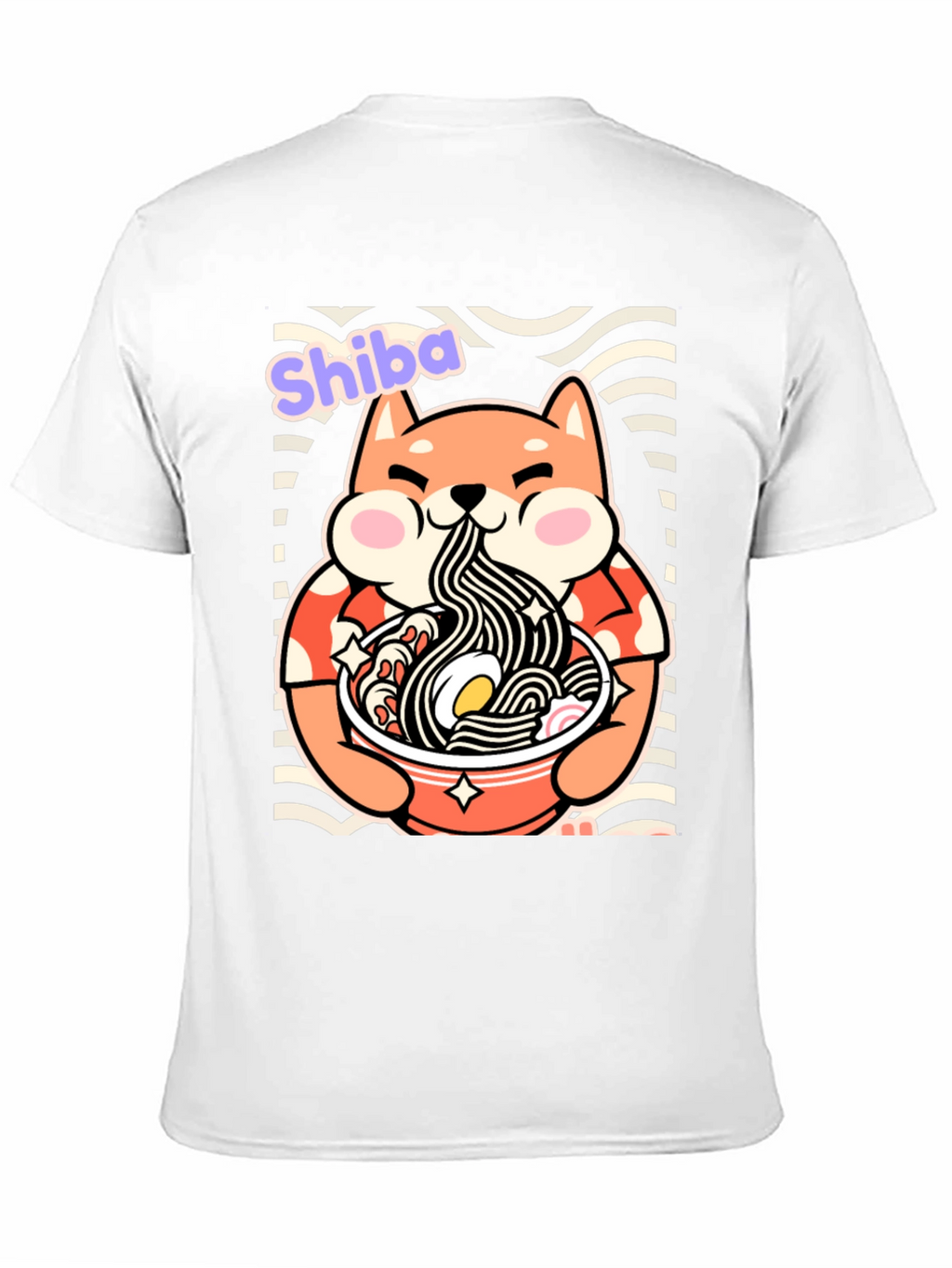 Shiba Ramen T-Shirt - Cute Dog Noodle Bowl Tee