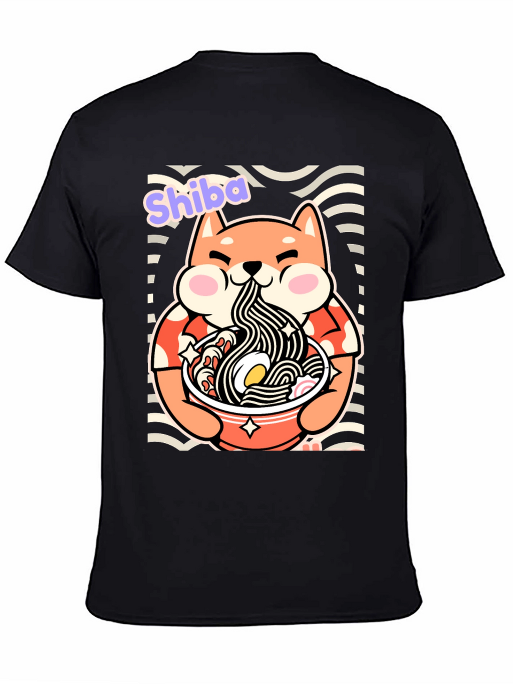 Shiba Ramen T-Shirt - Cute Dog Noodle Bowl Tee
