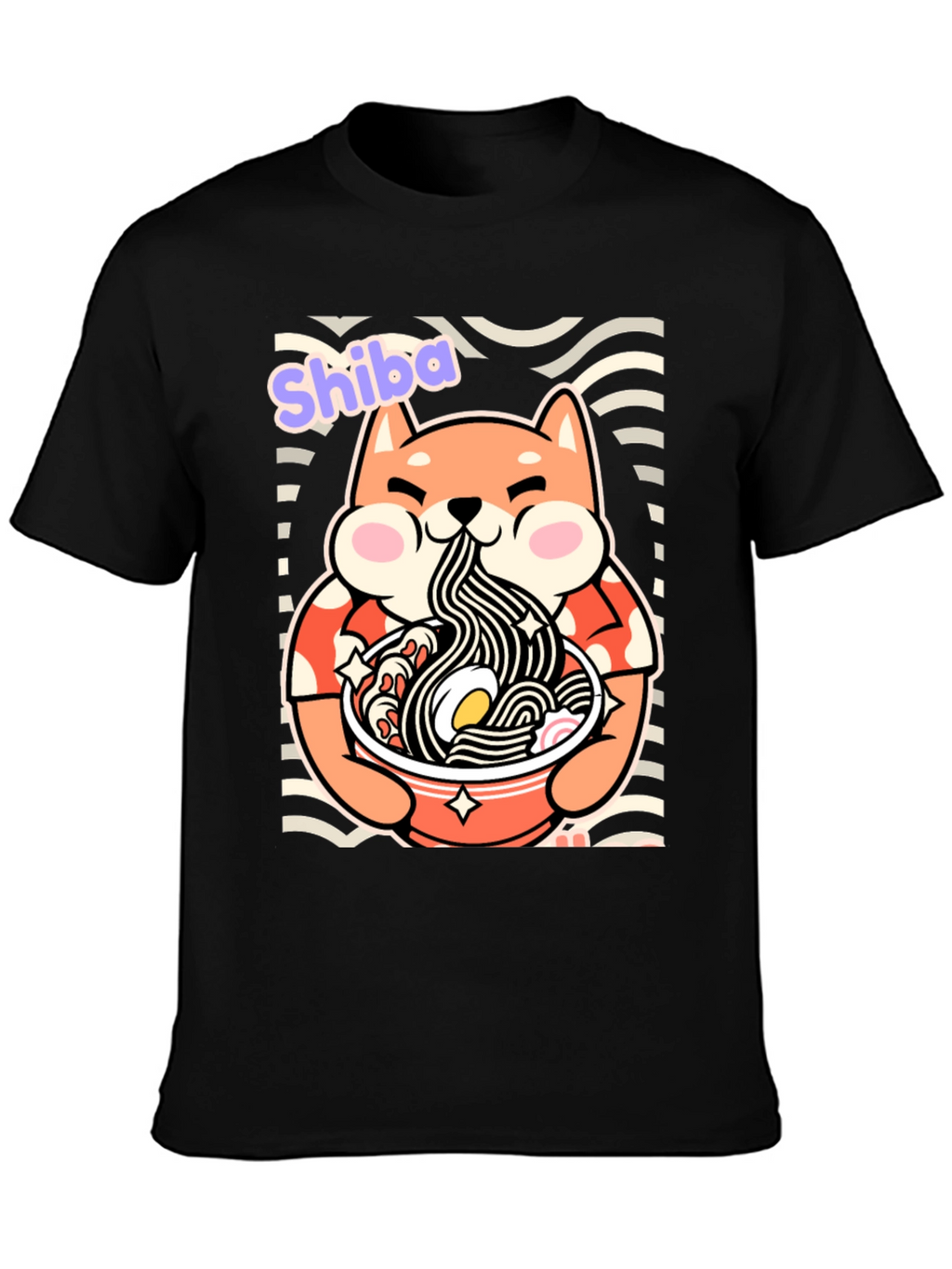 Shiba Ramen T-Shirt - Cute Dog Noodle Bowl Tee