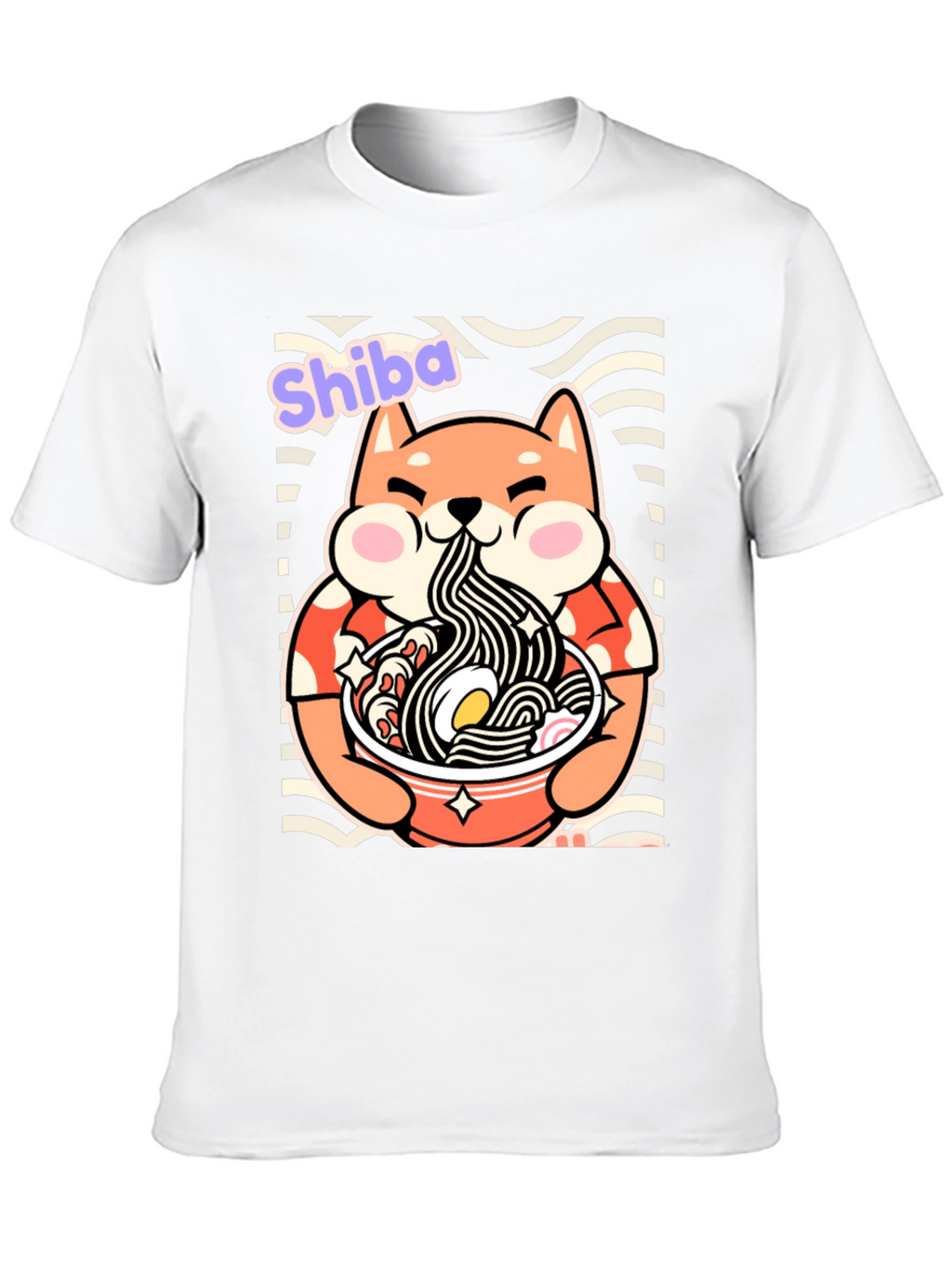 Shiba Ramen T-Shirt - Cute Dog Noodle Bowl Tee