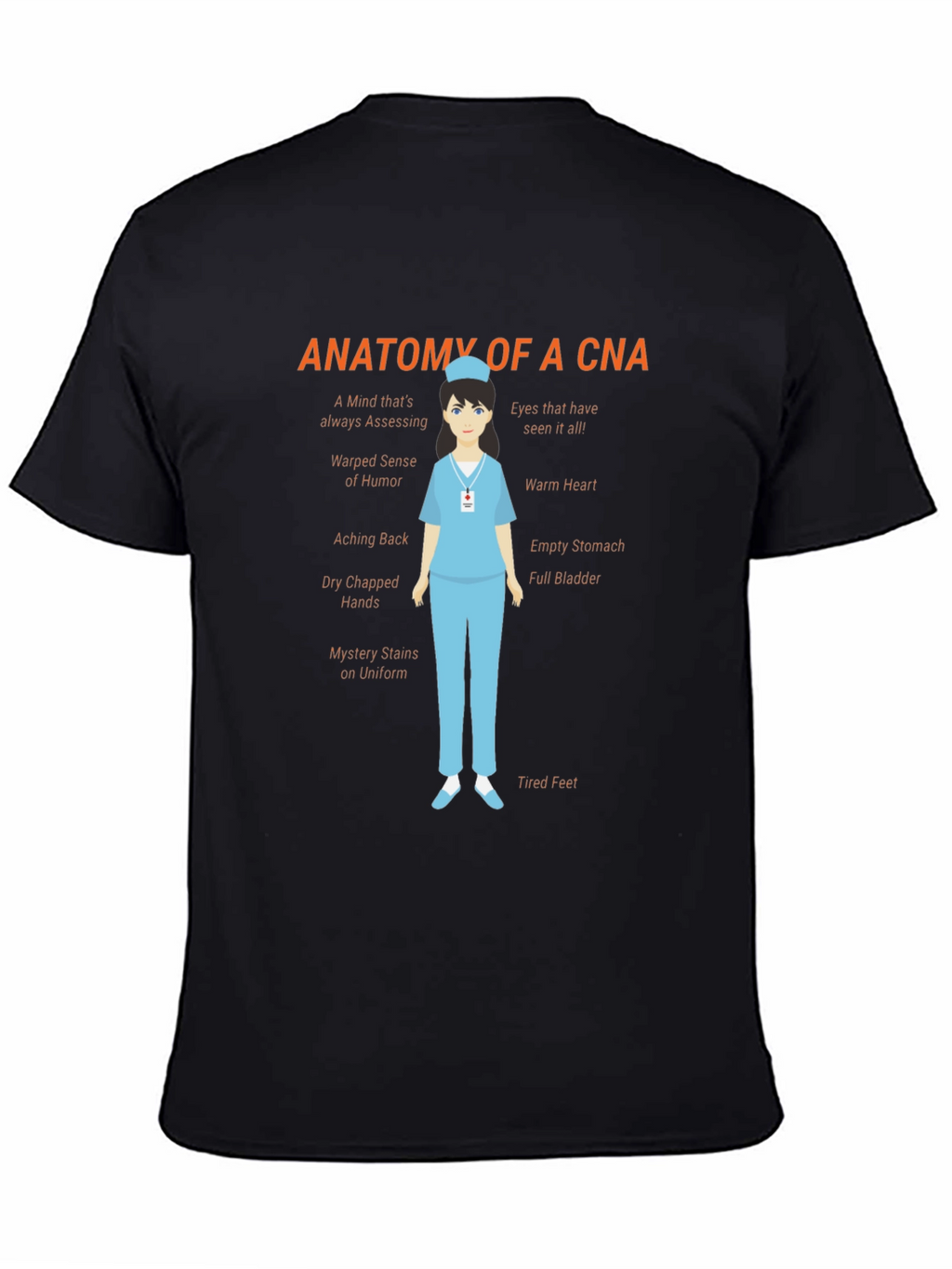 Anatomy of a CNA Black T-Shirt