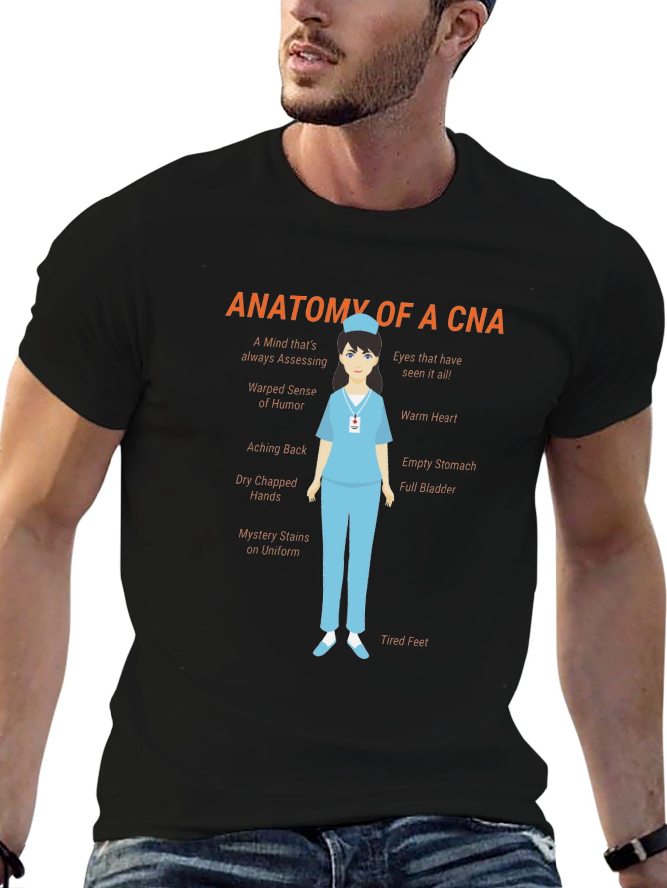 Anatomy of a CNA Black T-Shirt