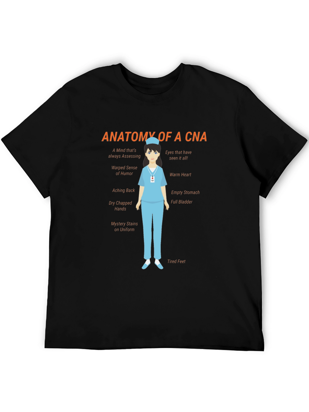 Anatomy of a CNA Black T-Shirt