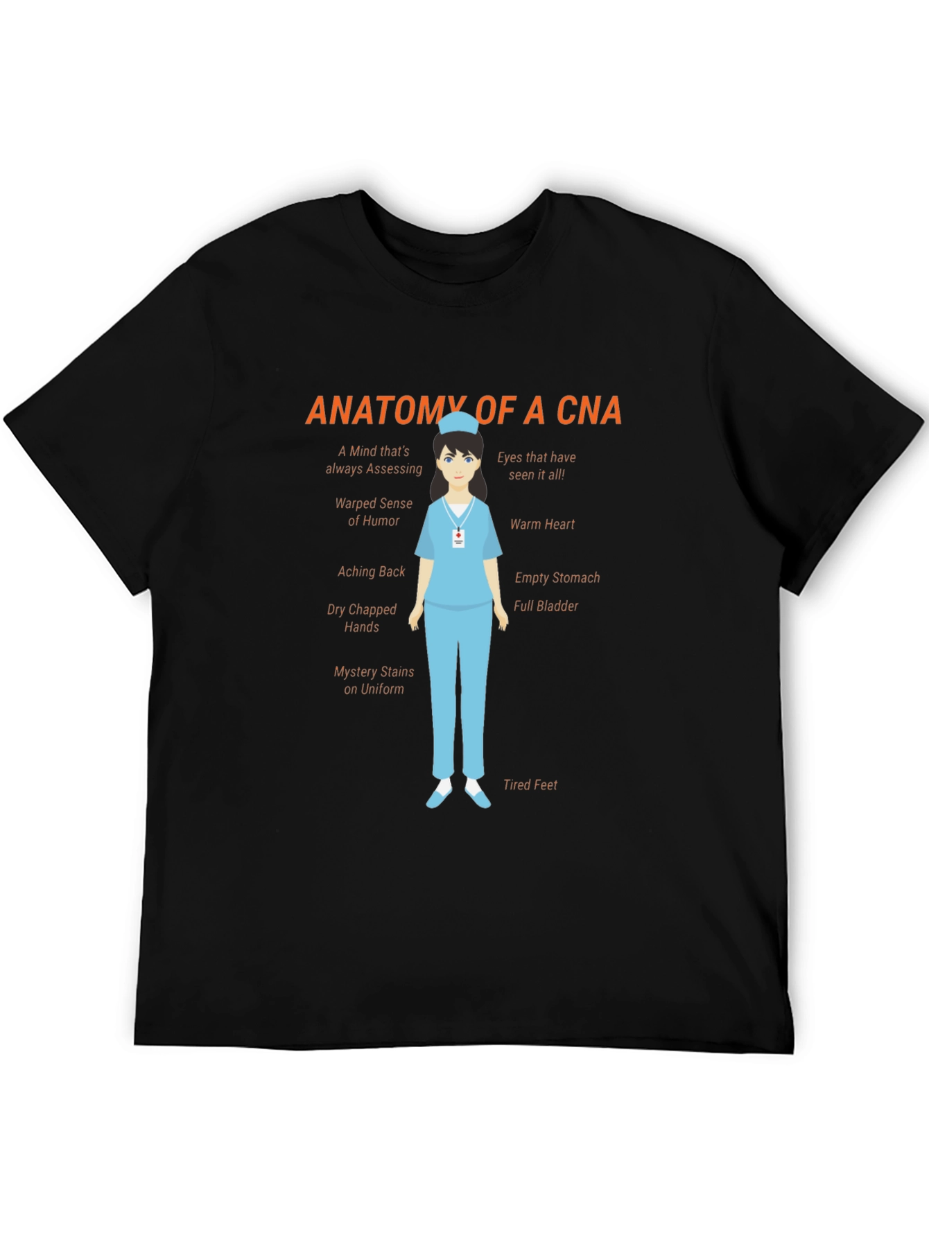 Anatomy of a CNA Black T-Shirt
