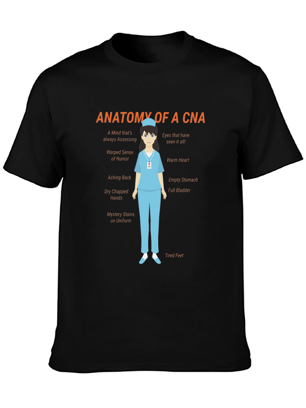 Anatomy of a CNA Black T-Shirt