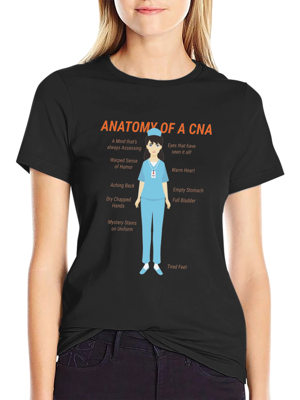 Anatomy of a CNA Black T-Shirt