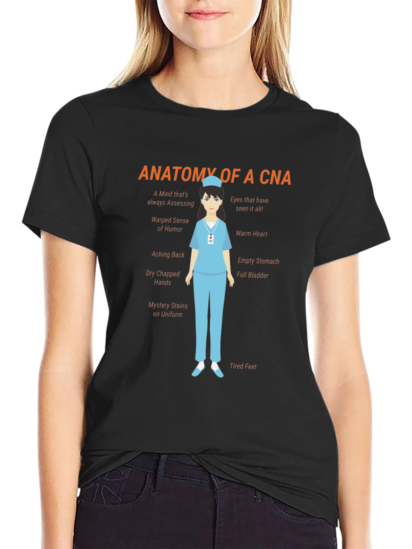 Anatomy of a CNA Black T-Shirt