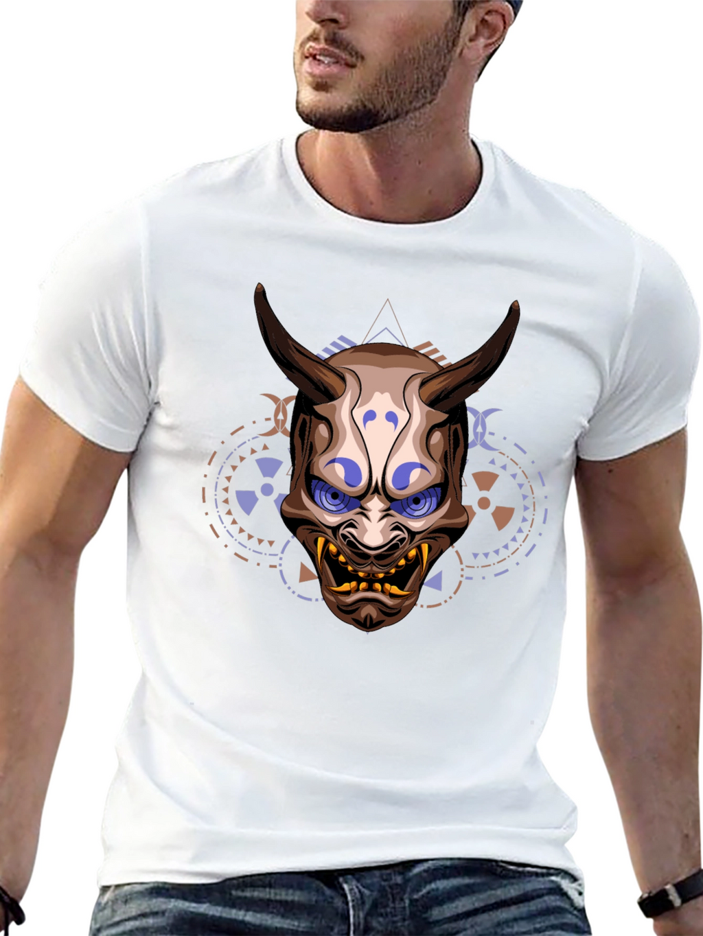 Hannya Mask T-Shirt - Japanese Oni Demon Graphic Tee