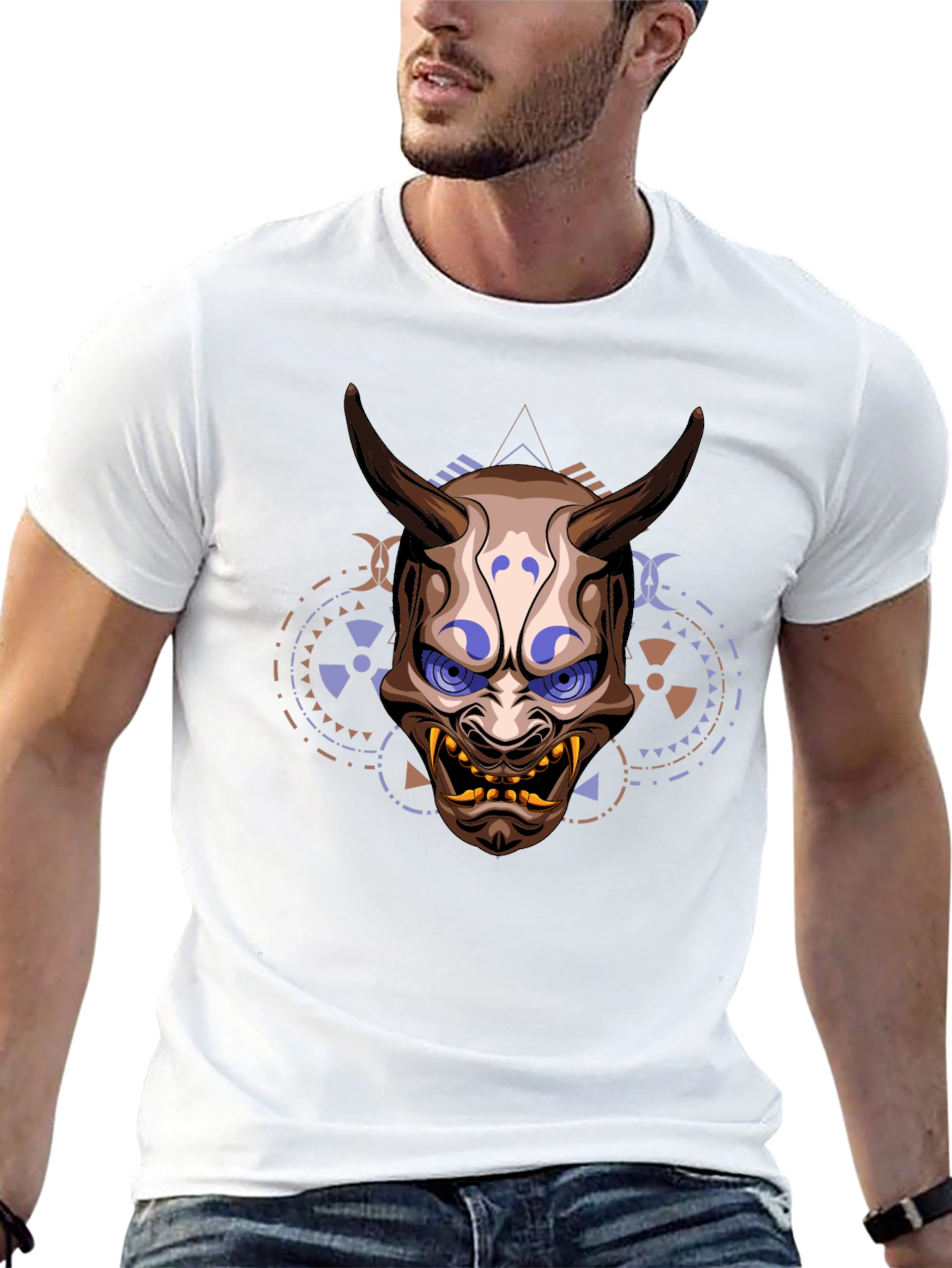 Hannya Mask T-Shirt - Japanese Oni Demon Graphic Tee