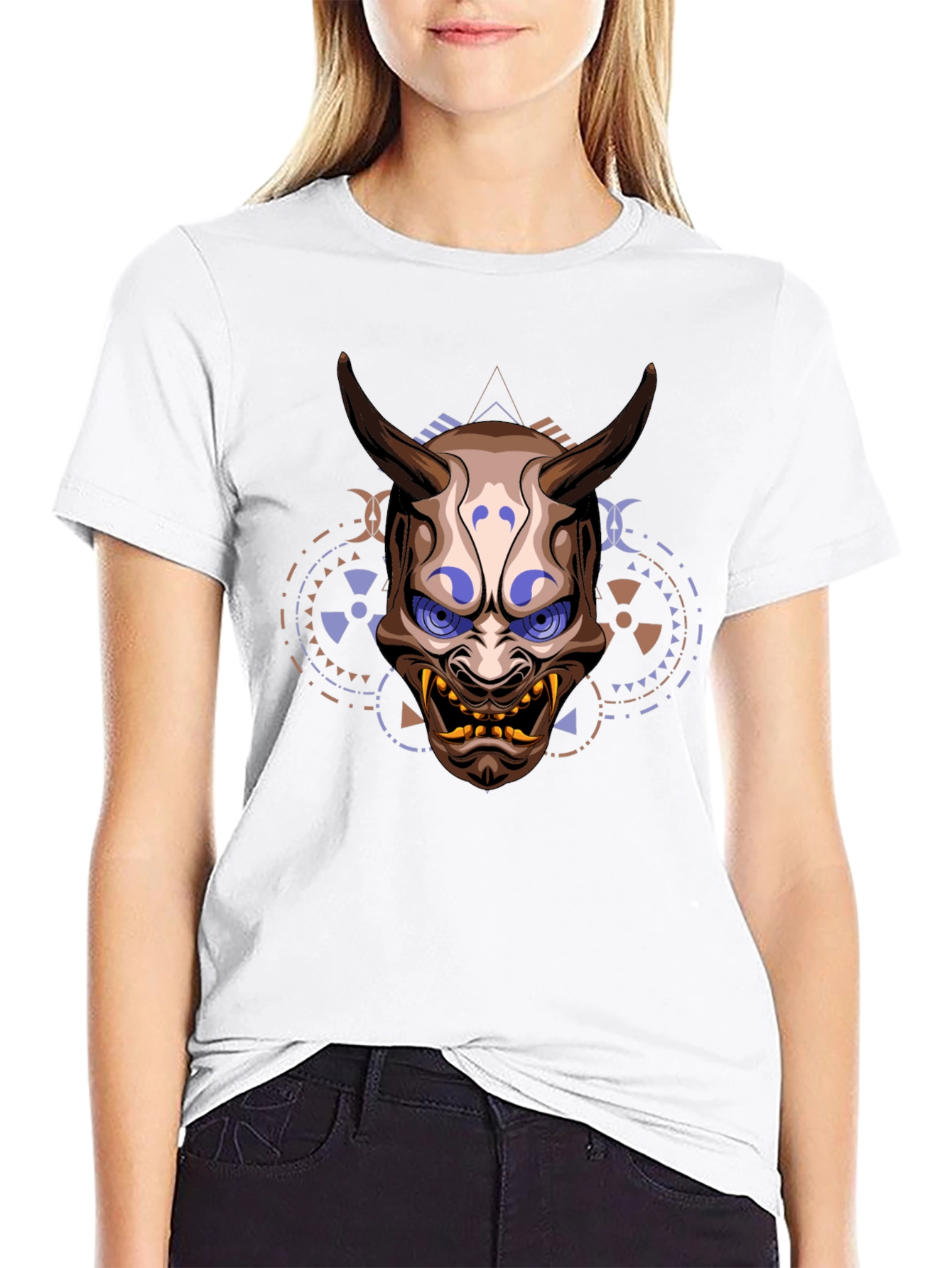 Hannya Mask T-Shirt - Japanese Oni Demon Graphic Tee