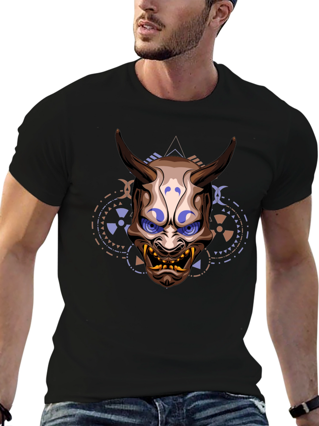 Hannya Mask T-Shirt - Japanese Oni Demon Graphic Tee