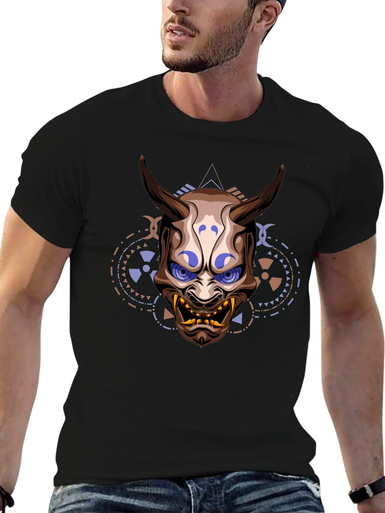 Hannya Mask T-Shirt - Japanese Oni Demon Graphic Tee
