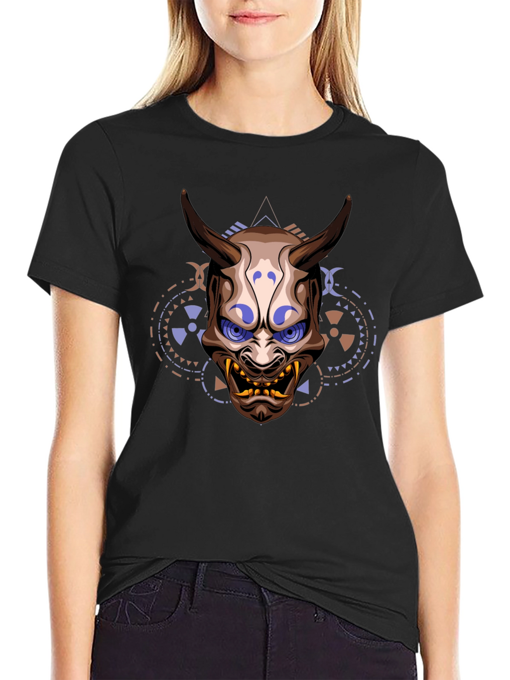 Hannya Mask T-Shirt - Japanese Oni Demon Graphic Tee