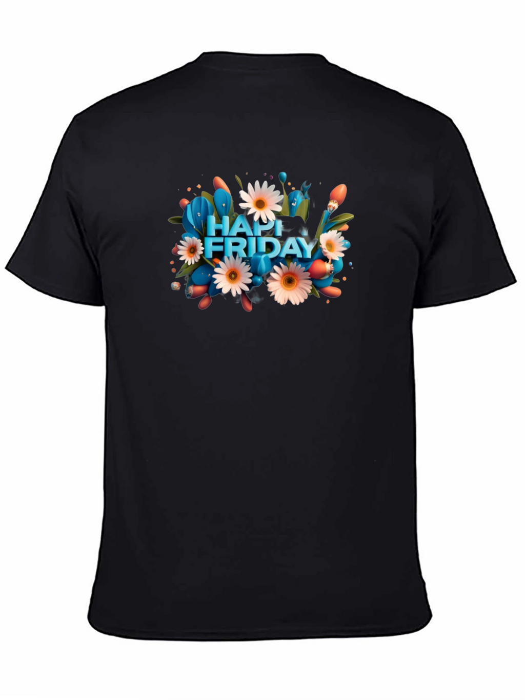 Happy Friday Graphic Tee - Mens Black T-Shirt