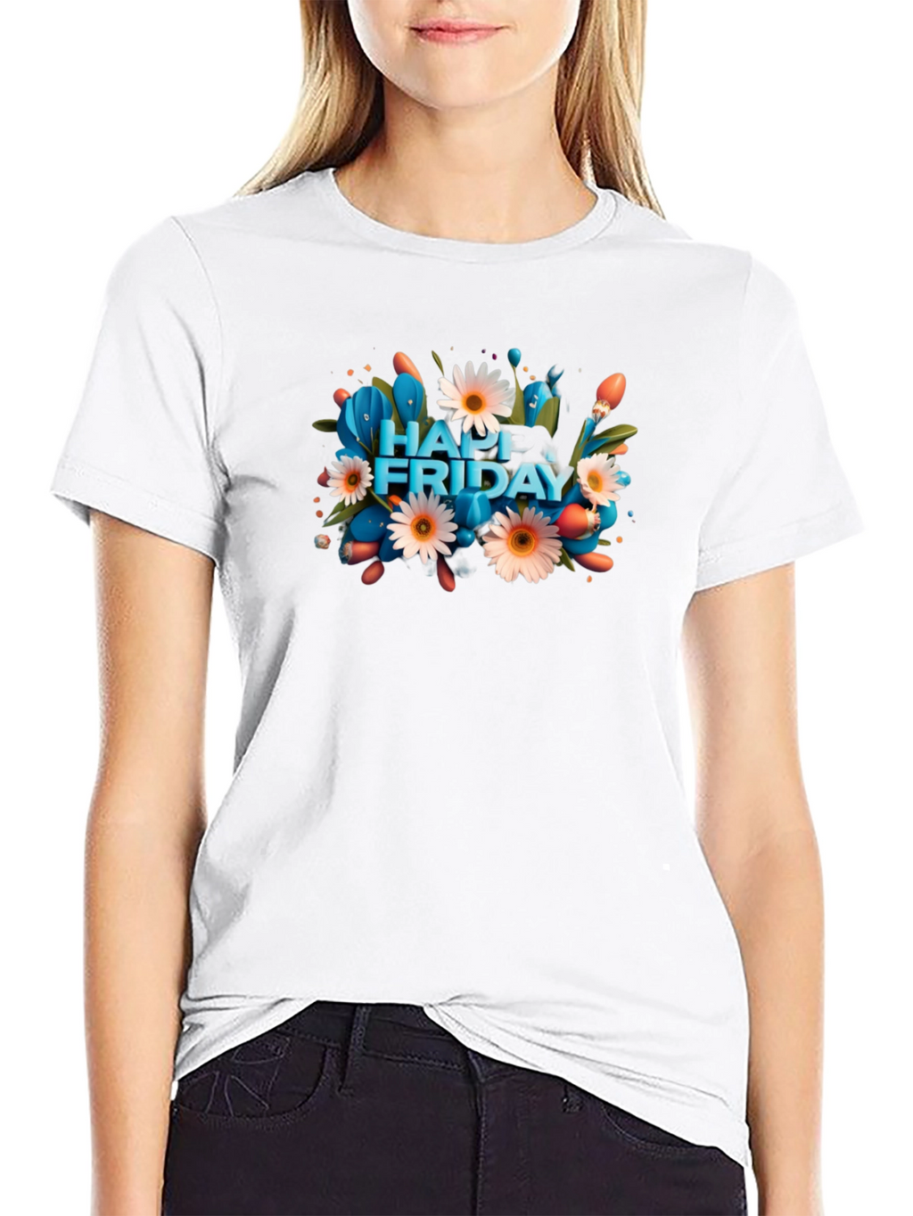 Happy Friday Graphic Tee - Mens Black T-Shirt