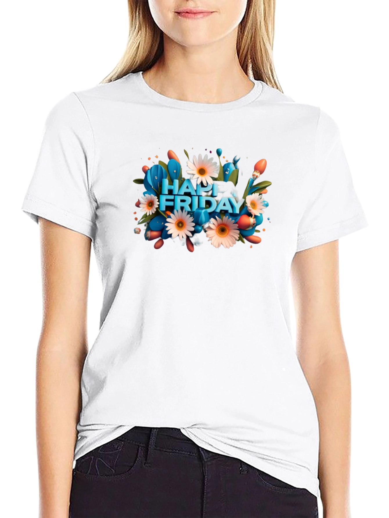 Happy Friday Graphic Tee - Mens Black T-Shirt