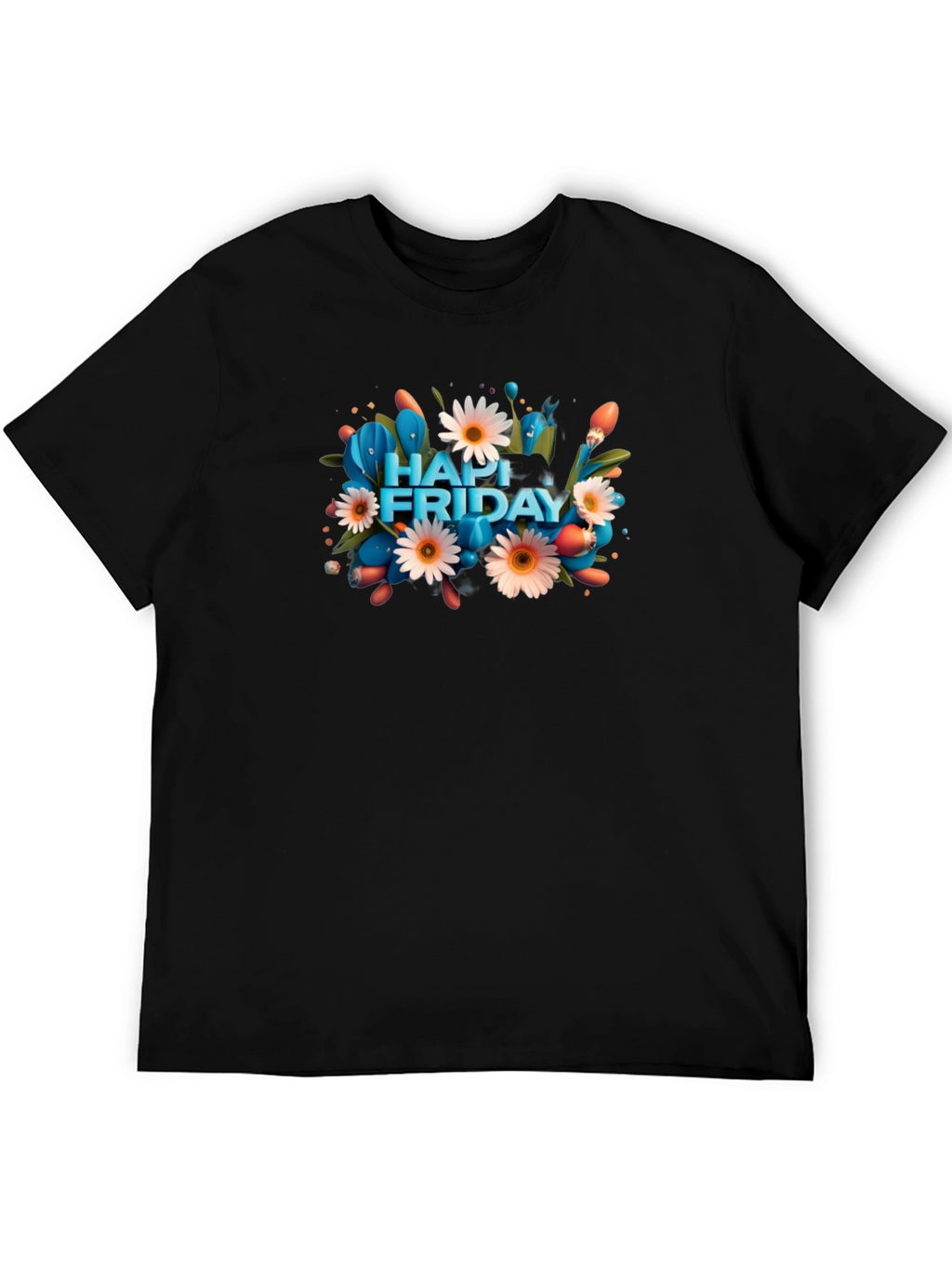 Happy Friday Graphic Tee - Mens Black T-Shirt