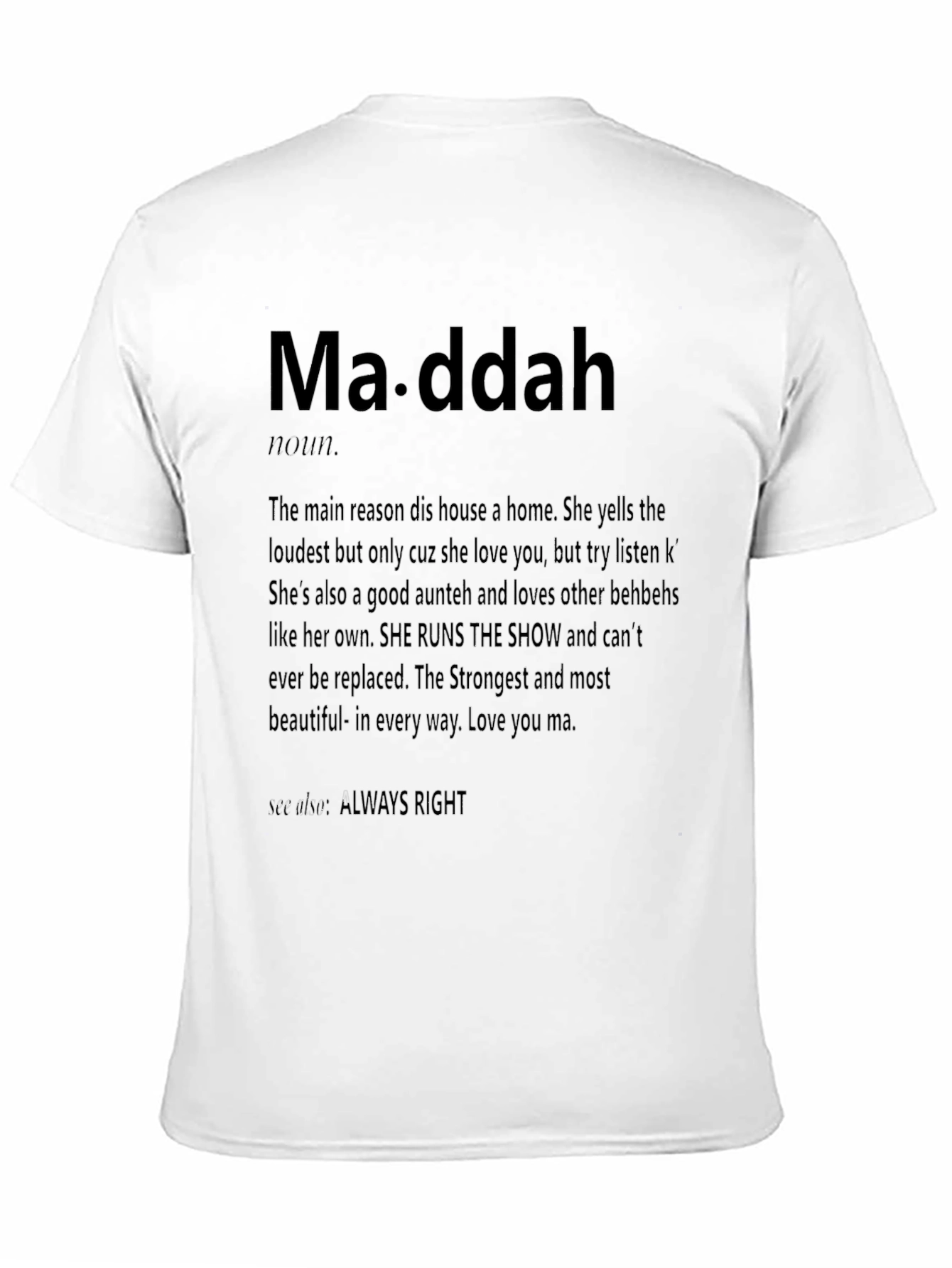 Ma-ddah Definition Graphic T-Shirt