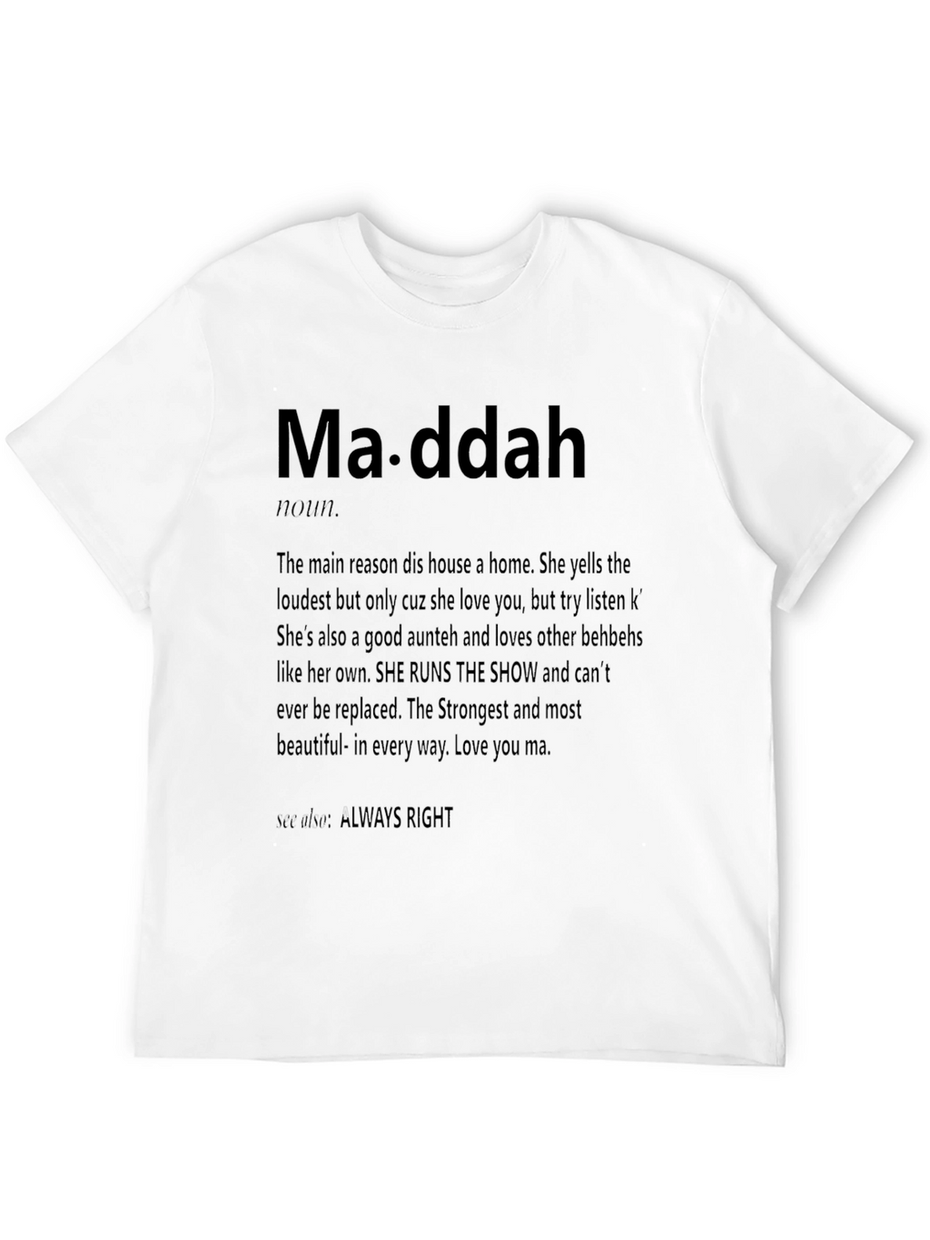 Ma-ddah Definition Graphic T-Shirt
