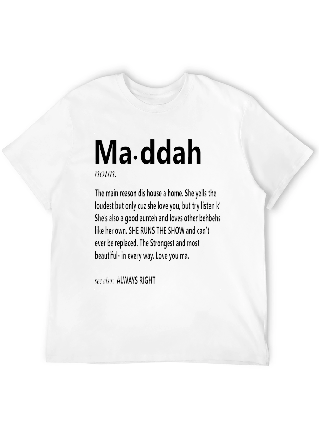 Ma-ddah Definition Graphic T-Shirt