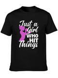 Just a Girl Who Hit Things Graphic T-Shirt