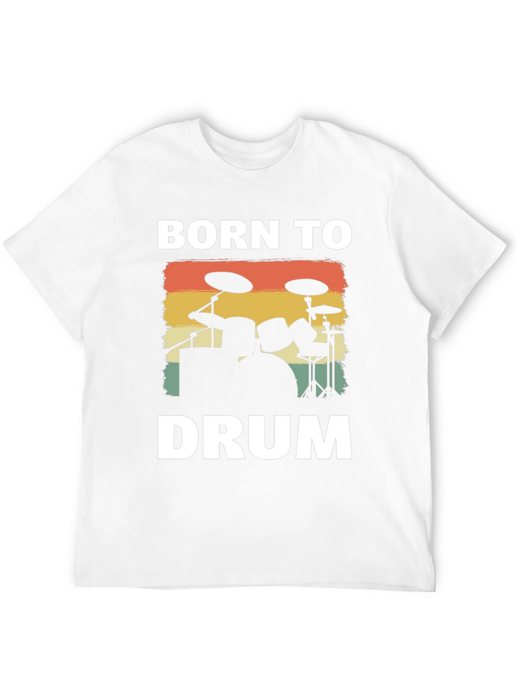 Born to Drum T-Shirt - Retro Drummer Tee