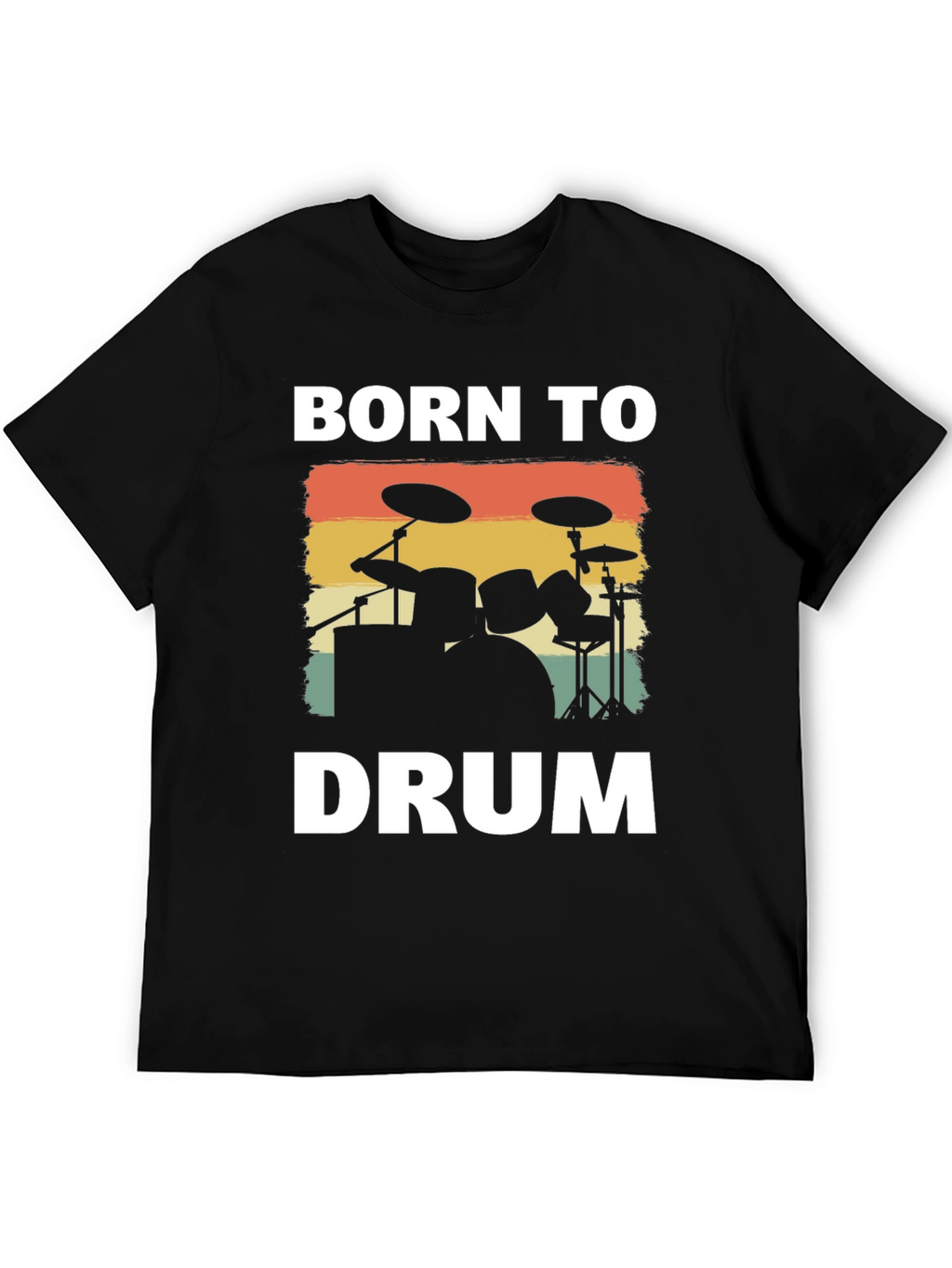 Born to Drum T-Shirt - Retro Drummer Tee