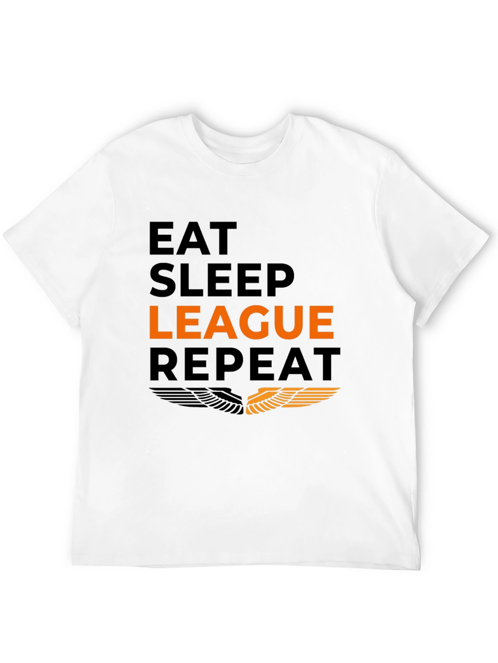 Eat Sleep League Repeat Black Graphic Tee