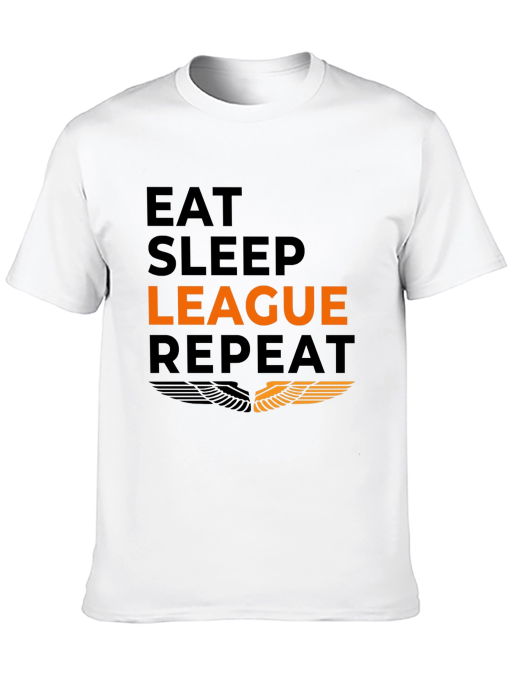 Eat Sleep League Repeat Black Graphic Tee