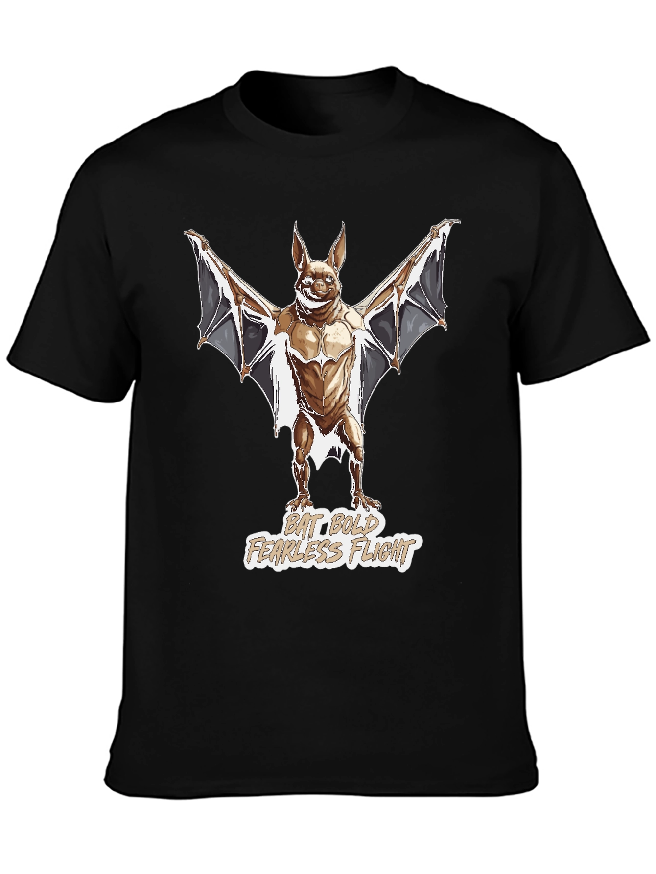 Bat Bold Fearless Flight Graphic T-Shirt