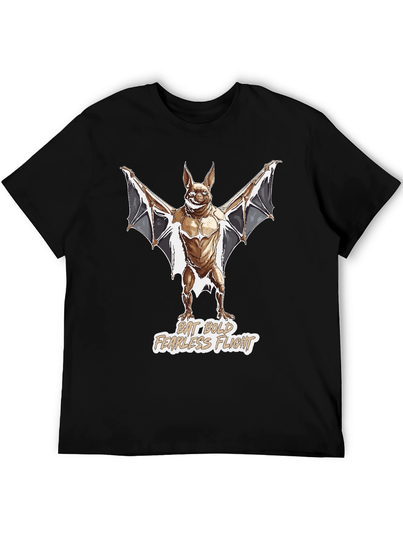 Bat Bold Fearless Flight Graphic T-Shirt