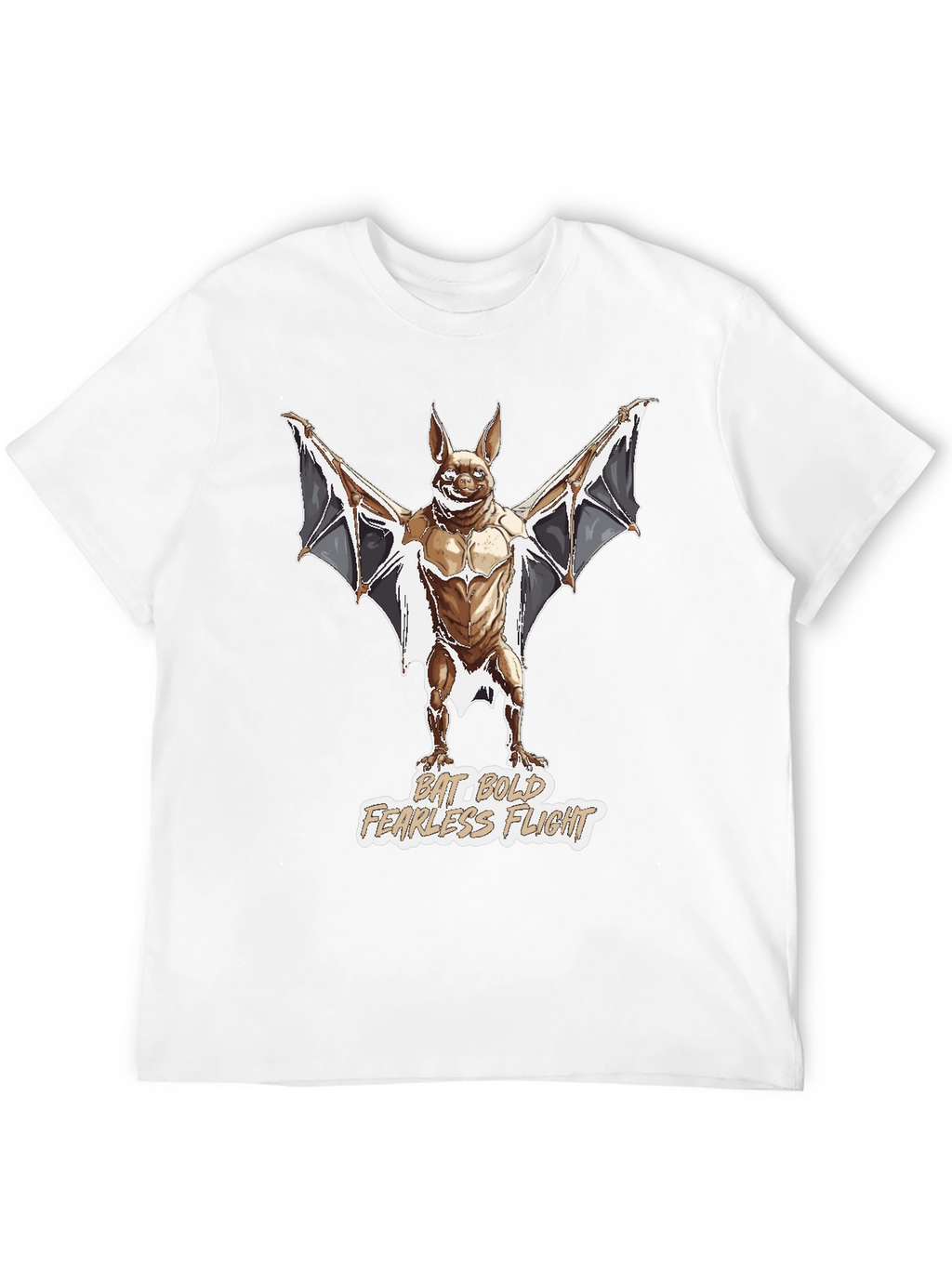 Bat Bold Fearless Flight Graphic T-Shirt