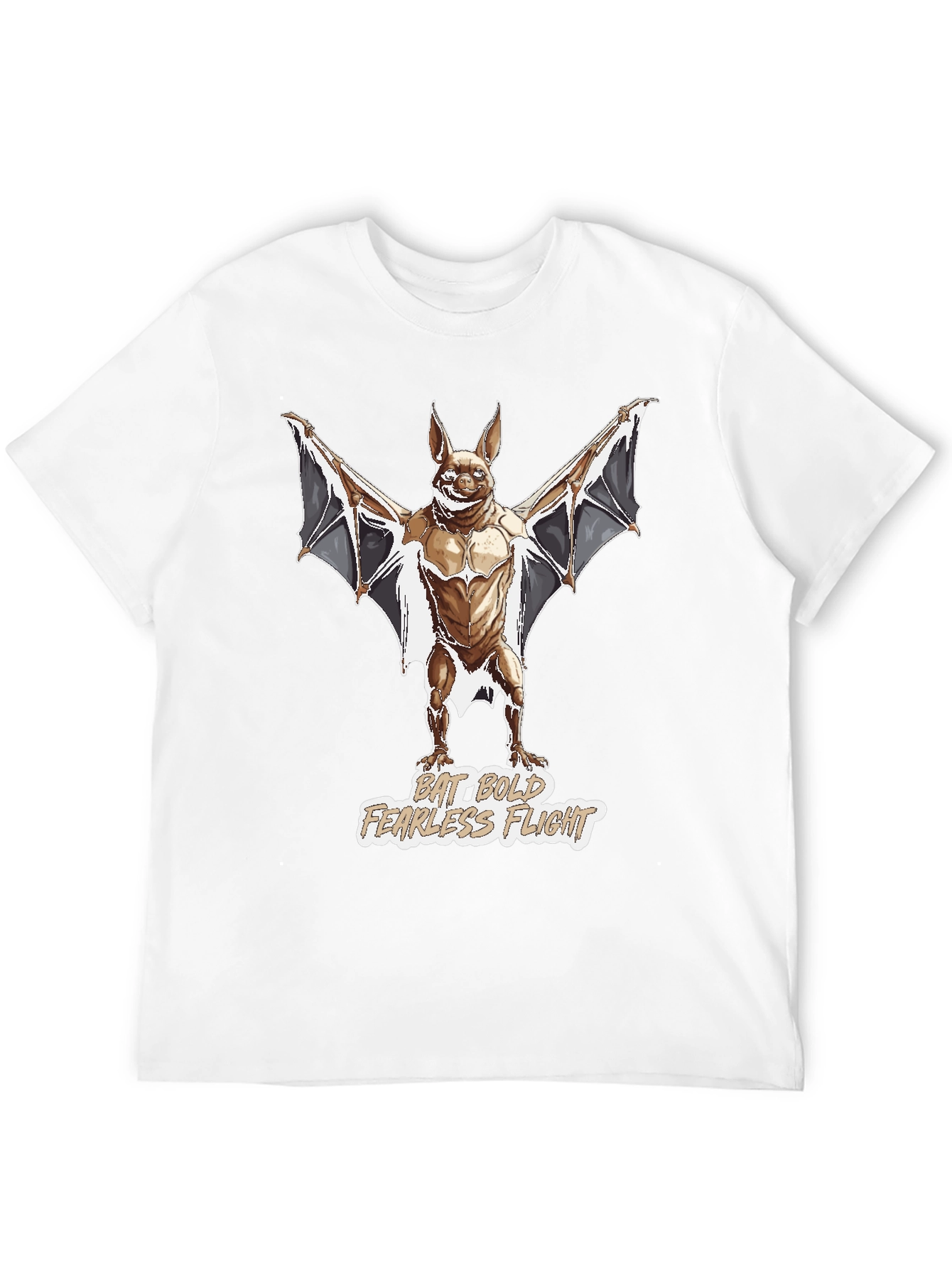 Bat Bold Fearless Flight Graphic T-Shirt