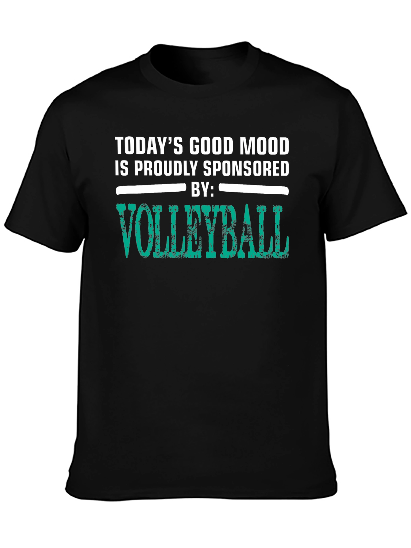 Volleyball Sponsored Mood Black Graphic Tee