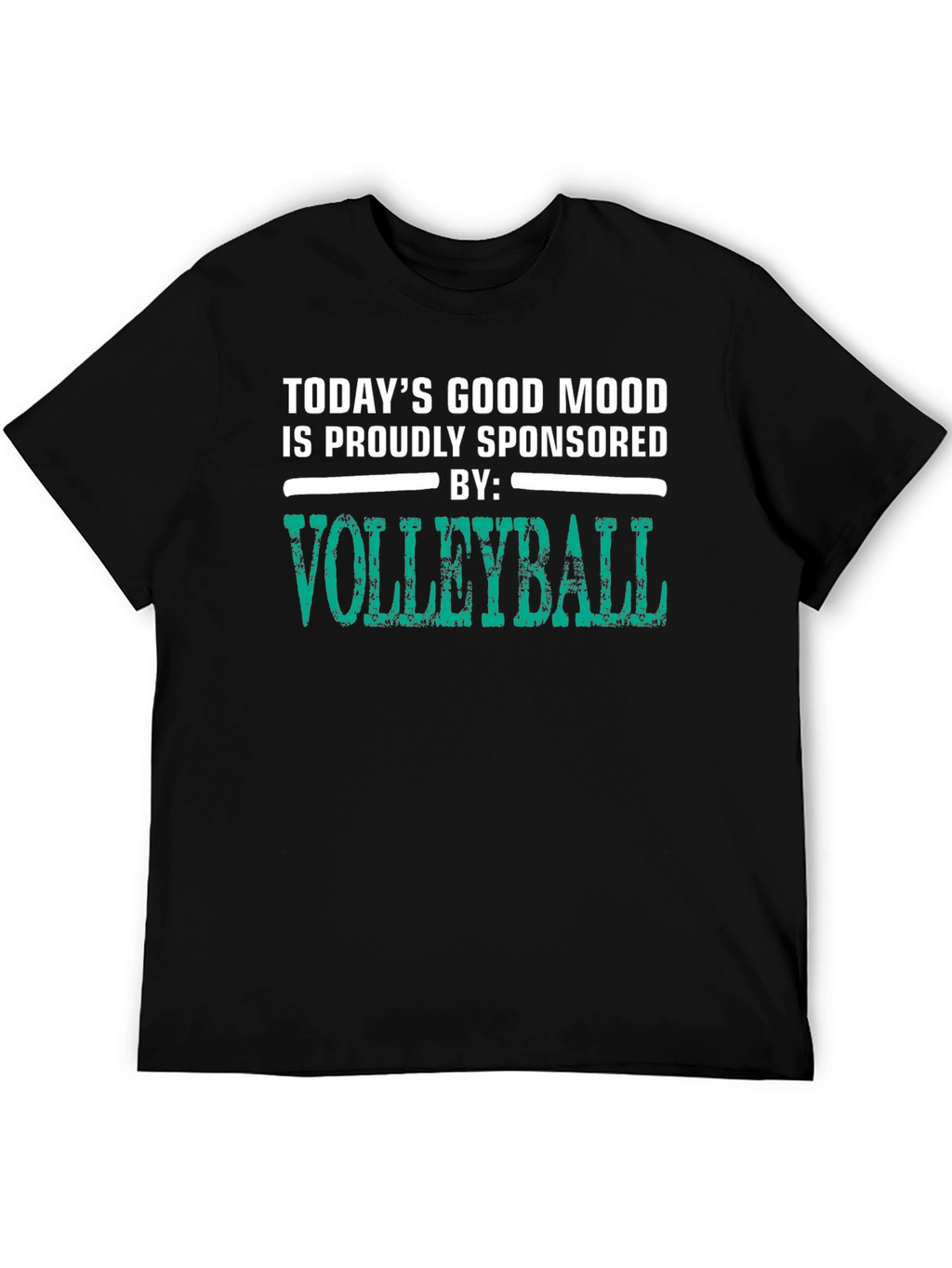 Volleyball Sponsored Mood Black Graphic Tee