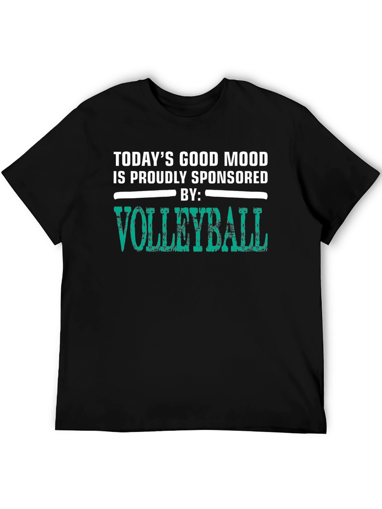 Volleyball Sponsored Mood Black Graphic Tee