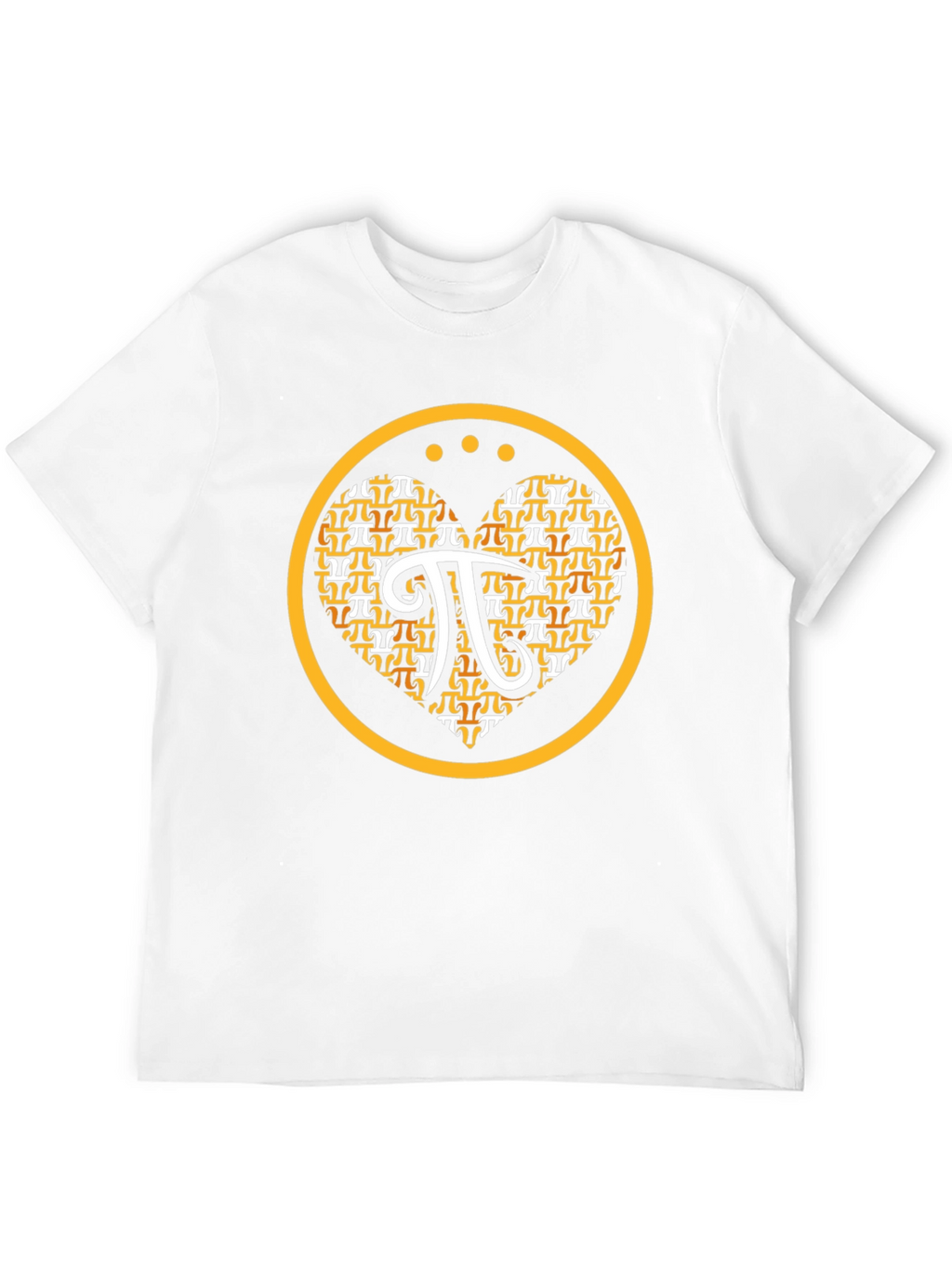 Math Pi Symbol Heart Graphic Tee - Black