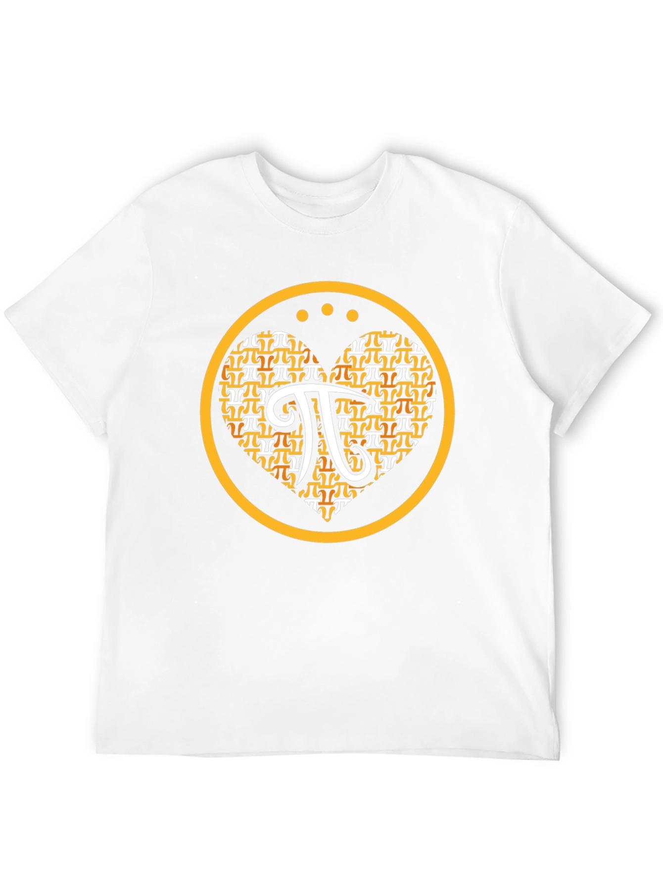 Math Pi Symbol Heart Graphic Tee - Black