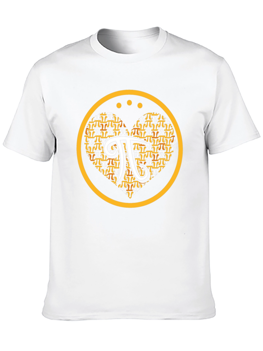 Math Pi Symbol Heart Graphic Tee - Black