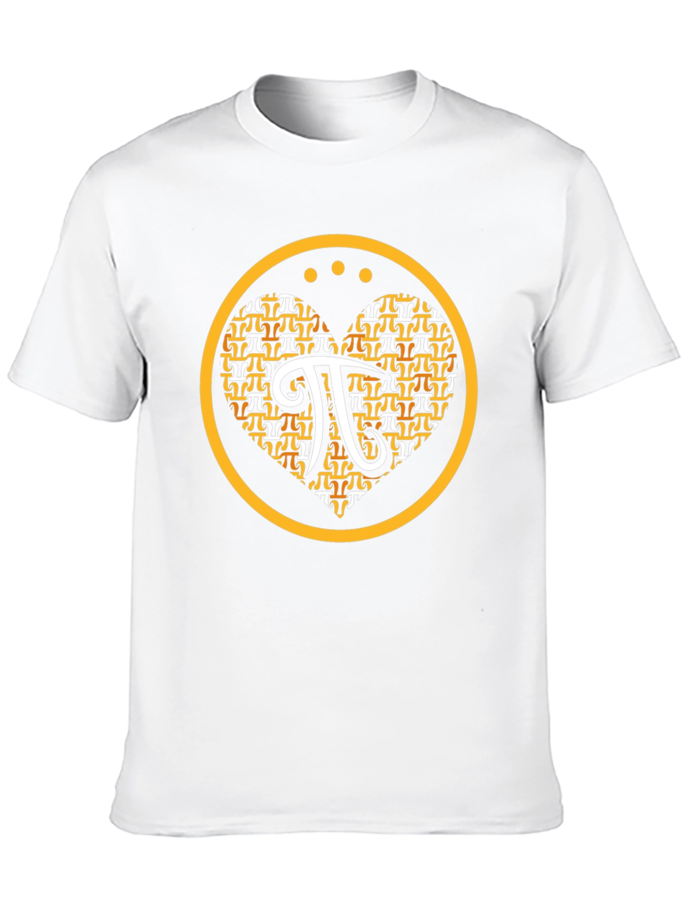 Math Pi Symbol Heart Graphic Tee - Black