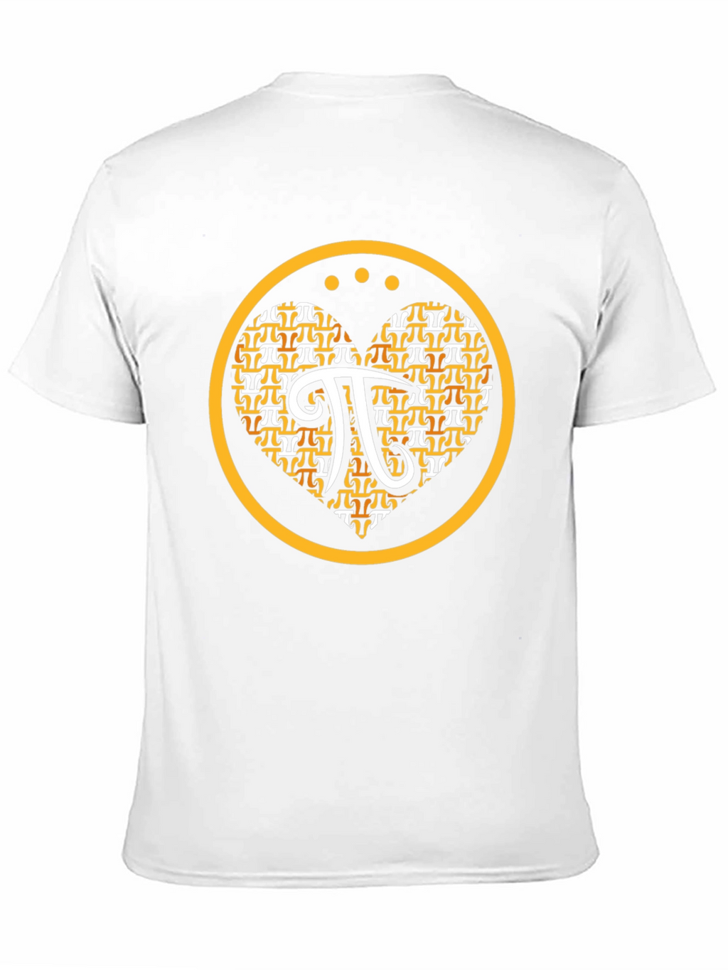 Math Pi Symbol Heart Graphic Tee - Black