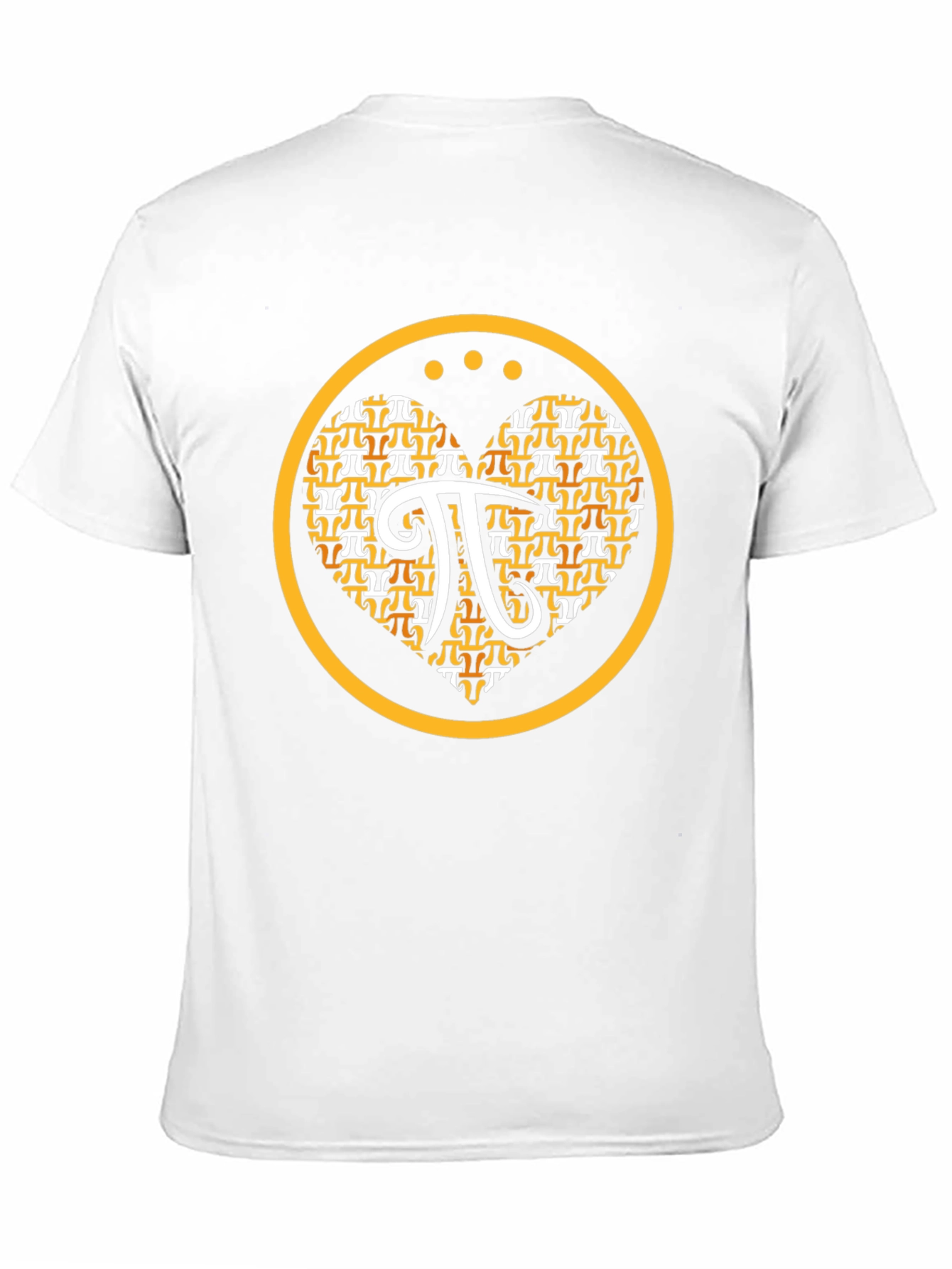 Math Pi Symbol Heart Graphic Tee - Black