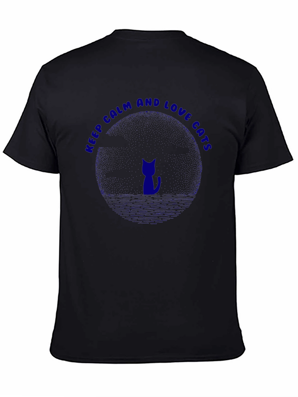 Keep Calm and Love Cats Graphic T-Shirt