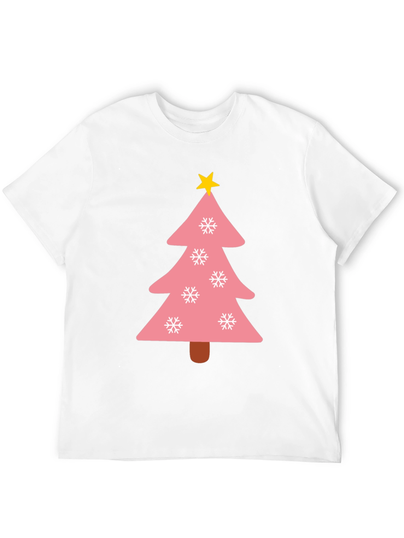 Festive Pink Christmas Tree T-Shirt