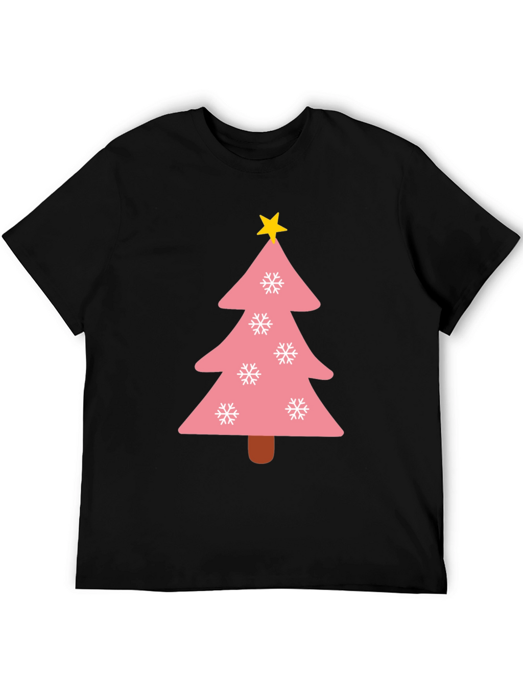 Festive Pink Christmas Tree T-Shirt